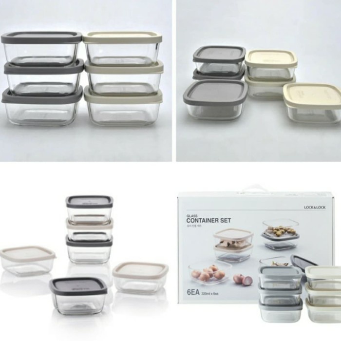 Jual Lock&lock lock & lock oven glass container set 6EA LLG501SP6