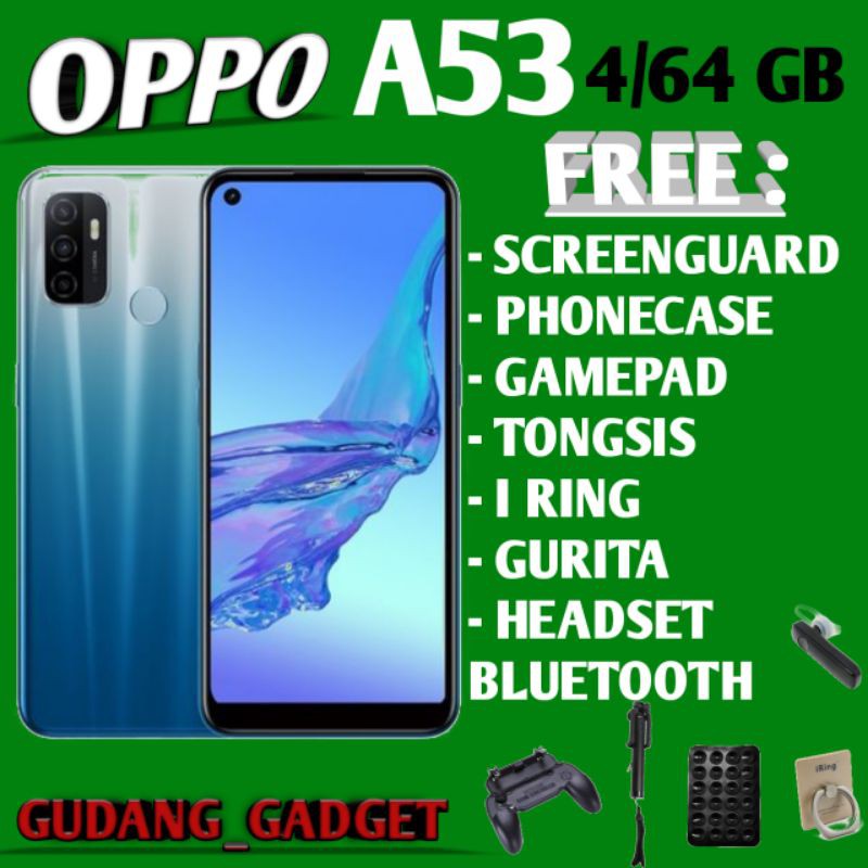 Jual OPPO A53 4/64 RAM 4GB ROM 64GB GARANSI RESMI | Shopee Indonesia