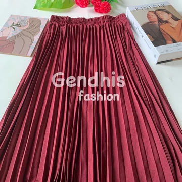Rok Plisket 7 8 Rok Panjang Sebetis Premium Allsize