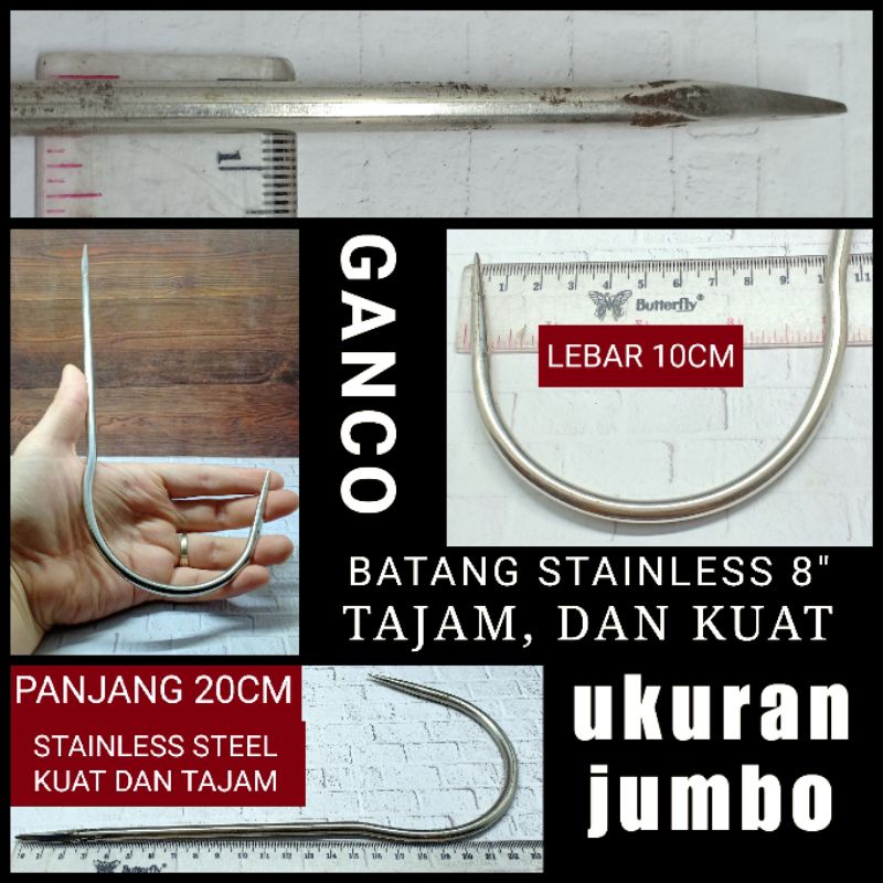 Jual pancing gancu kail gancu bahan stenlis kail jumbo