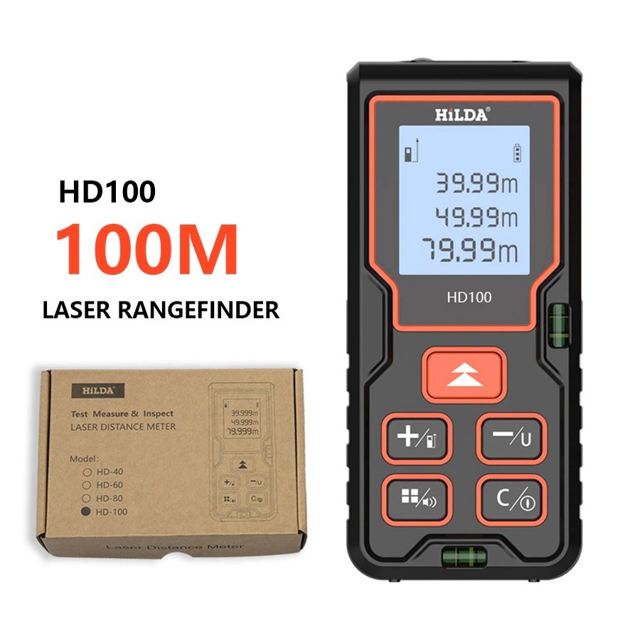 Jual HILDA Meteran Laser 100m Distance meter Digital laser meter 100 ...