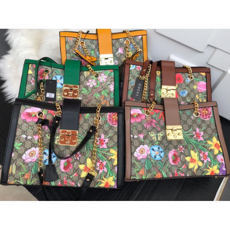 Jual GUCCI PADLOK TOTE FLOWER SEMI PREMIUM Shopee Indonesia