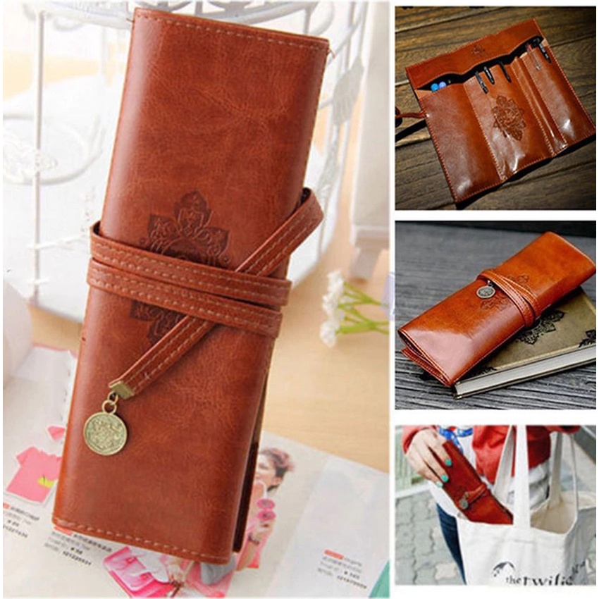 Kleurpotlood Organizer 200 Slots Art Potlood Case PU Lederen Pen Case