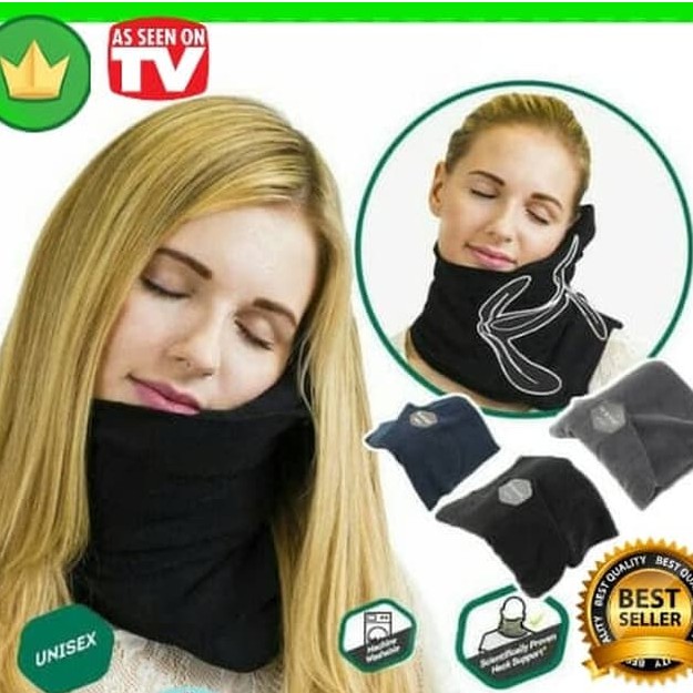 Trtl Bantal Selimut Leher Travel Pillow neck pillow model scarf dengan penyangga leher