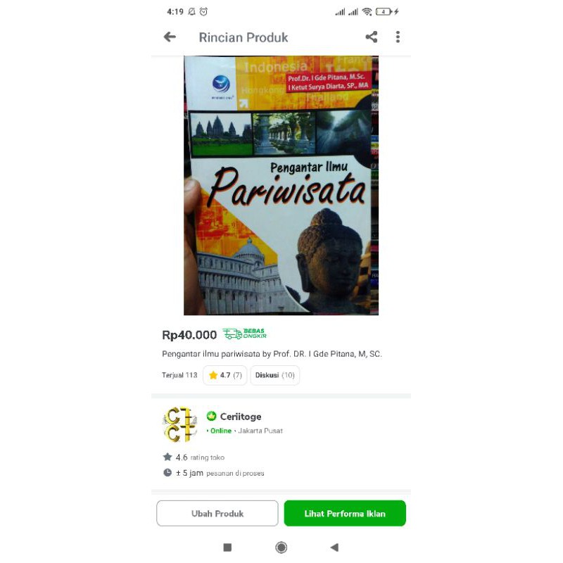 Jual PENGANTAR ILMU PARIWISATA PROF. DR. I GDE PITANA, M. SC | Shopee ...