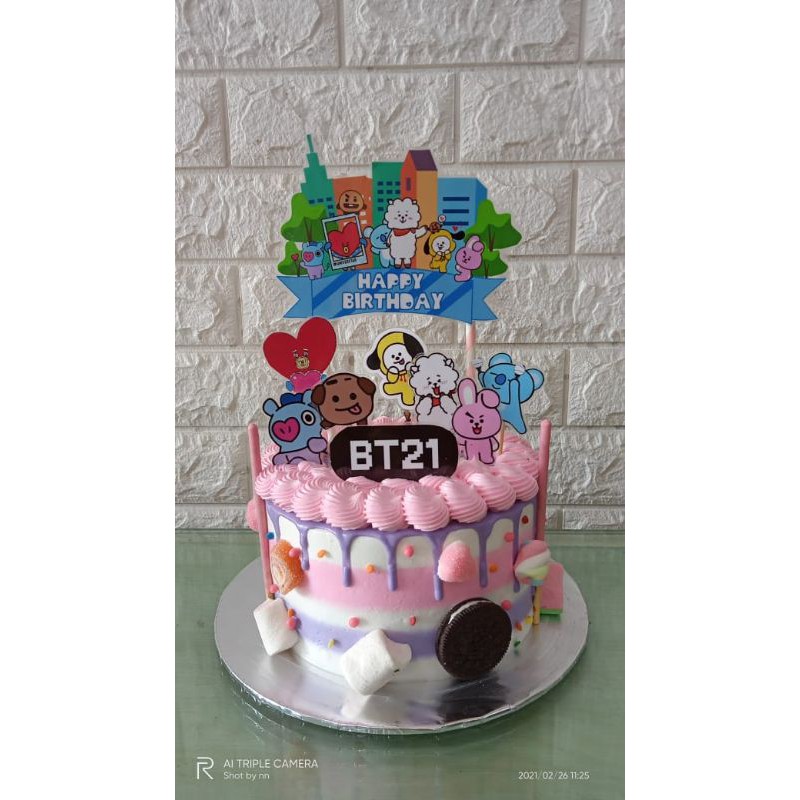 Jual BT 21 / Birthday cake / kue ulang tahun | Shopee Indonesia