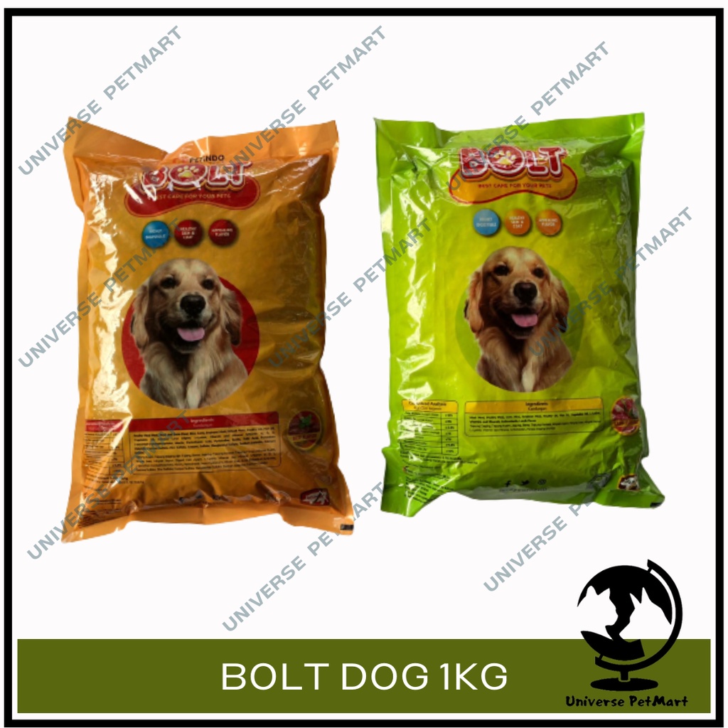 Jual Makanan Kering Bolt Anjing 1kg / Bolt Dog Dry Food | Shopee Indonesia