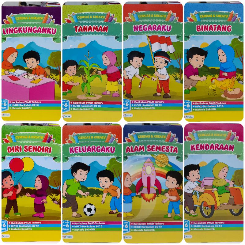 Jual Paket Buku Anak PAUD/TK Cerdas Dan Kreatif (isi 8 Buku) Untuk Anak ...