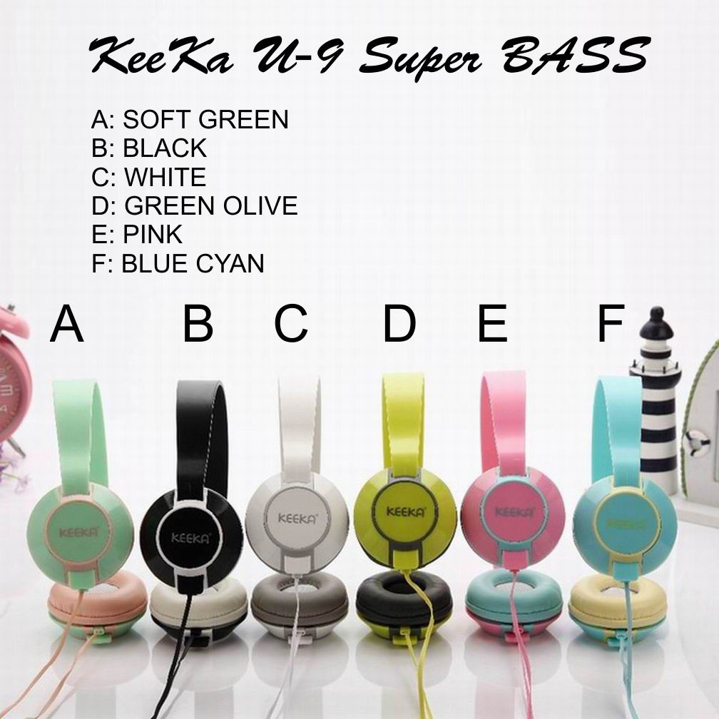 Jual Headphone & Handsfree KeeKa U-9 (Stereo + Mic ) | Shopee Indonesia