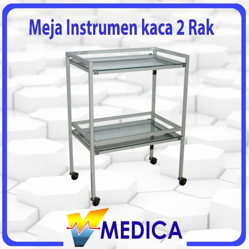 Jual (Instant) Meja Instrumen 2 Rak Besi / Meja Instrumen 2 Rak Besi ...
