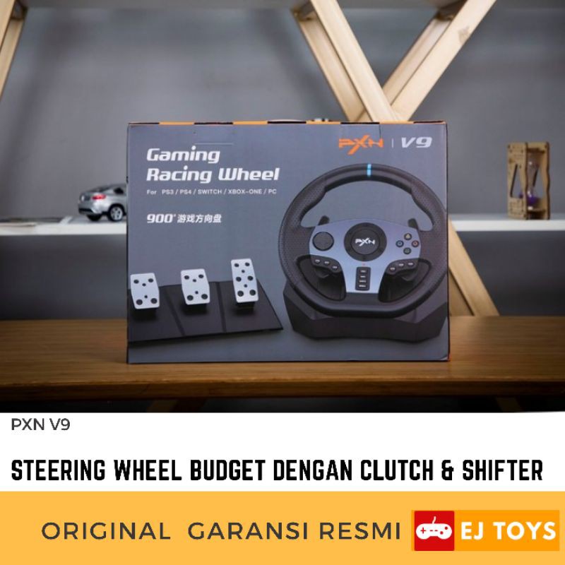 Jual EJ Toys PXN V9 Steering Wheel Racing Balap Clutch Shifter