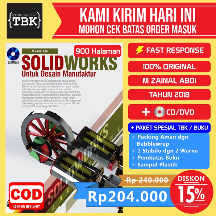 Jual Buku SOLIDWORKS Untuk Desain Manufaktur - M Zainal Abdi | Shopee ...