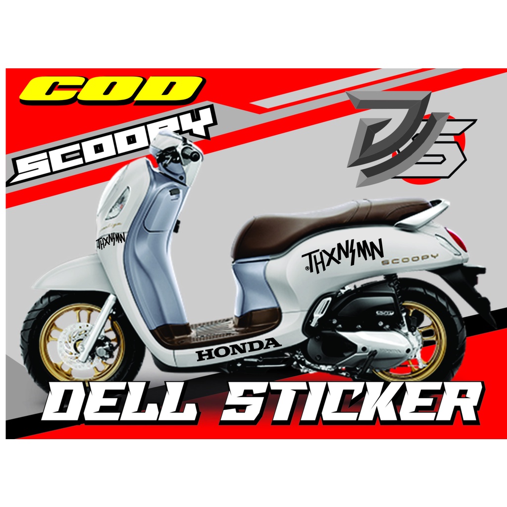 Jual Sticker Scoopy THXNSMN Striping Scoopy Cutting Sticker Terbaru all