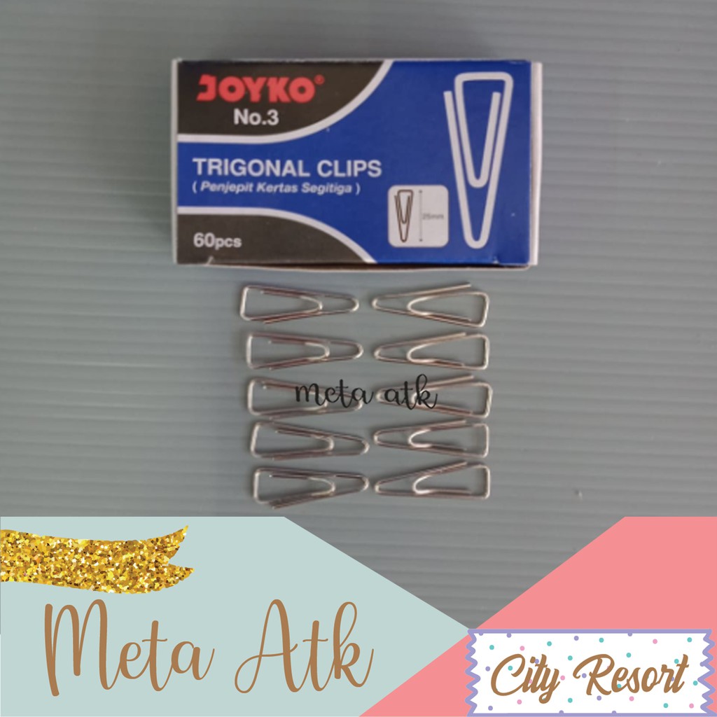 Jual Trigonal Clip Klip Penjepit Kertas Joyko No Shopee Indonesia