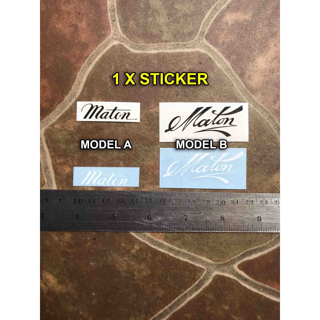 Jual Gitar Maton Sticker Tempel Headstock Akustik Nylon Elektrik Klasik Stratocaster Superstrat