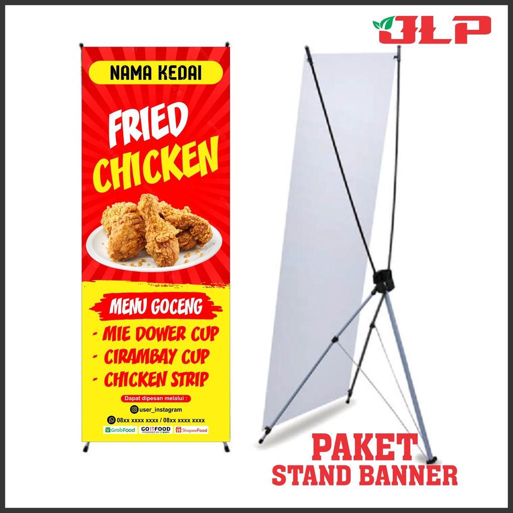 Jual BANNER FRIED CHICKEN PAKET STAND BANNER / BANNER FRIED CHICKEN