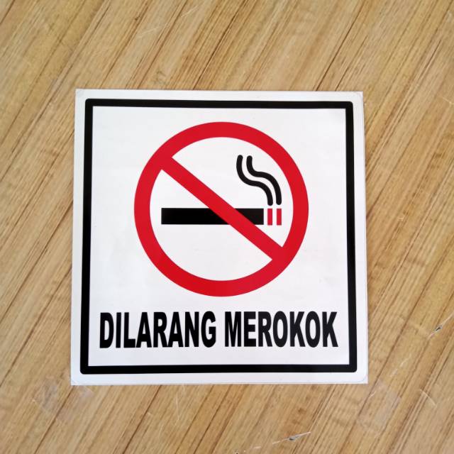 Jual Stiker K3 rambu safety. Dilarang merokok. UK 15x15cm | Shopee ...
