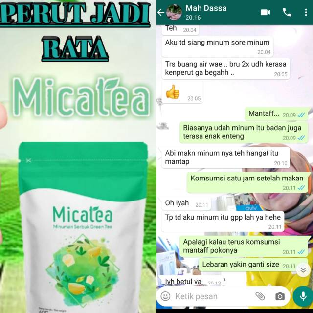 Jual PAKET PELANGSING MICATEA MIX GREENSHAKE OBAT DIET HERBAL PERUT ...