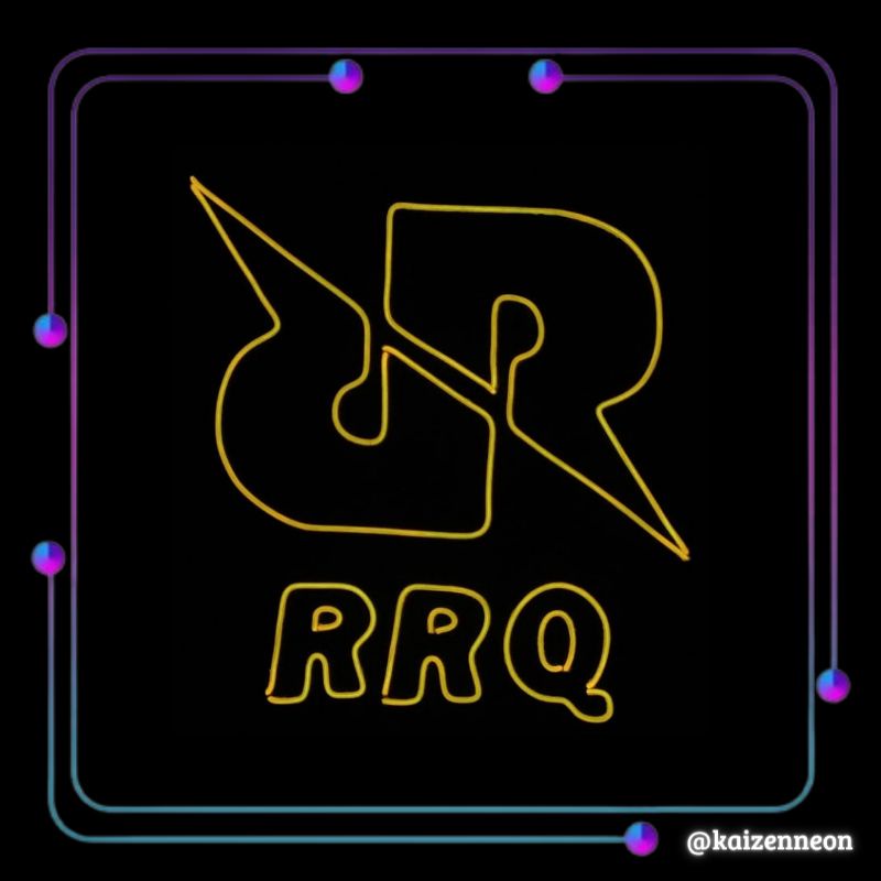 Jual Kanvas Neon Art El Wire 25cm X 30cm Logo Team RRQ/ Aesthetic Gift ...