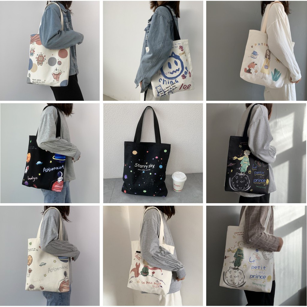 Tas Tote Bag Louis Quatorze Kulit Putih Mix Kanvas Cream Canvas Minus Talpan