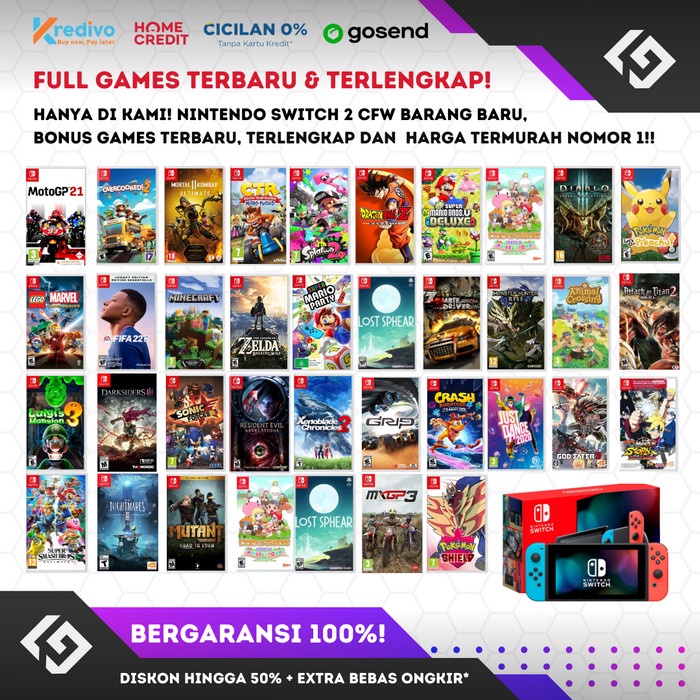 Jual Leolaksmiwatistore- Nintendo Switch V2 CFW /Full Games /Nintendo ...