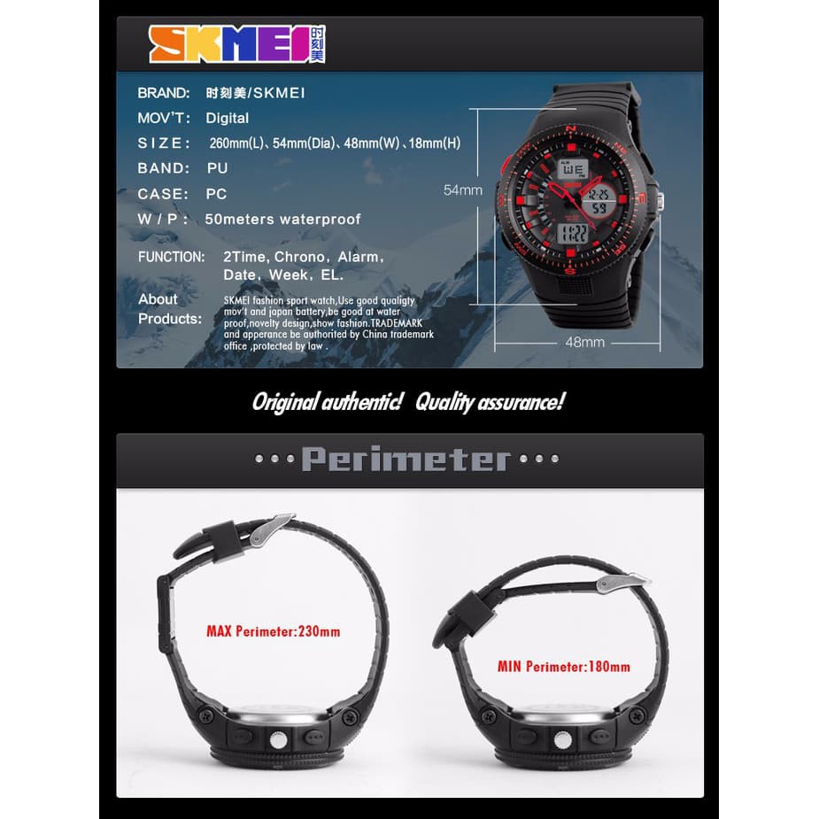 Jual Jam Tangan Pria SKMEI 1198 Original Water Resistant 50M Blue Shopee Indonesia