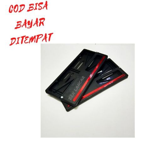 Jual LIST MERAH Dudukan Plat Nomor Universal Motor 1 Set - LIST MERAH ...