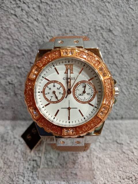 Jual Jam Tangan Wanita Tali Kulit Guess W0023L7 Shopee Indonesia