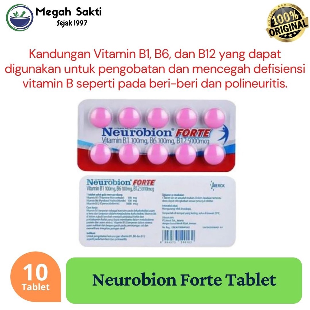 Jual Neurobion Forte ( Tablet Pink ) Isi 10's | Shopee Indonesia