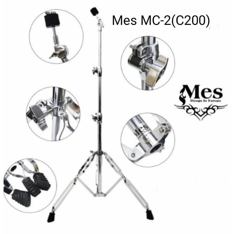 Jual Stand Drum Crash Cymbal Straight Splash Crash MES Lurus Double ...