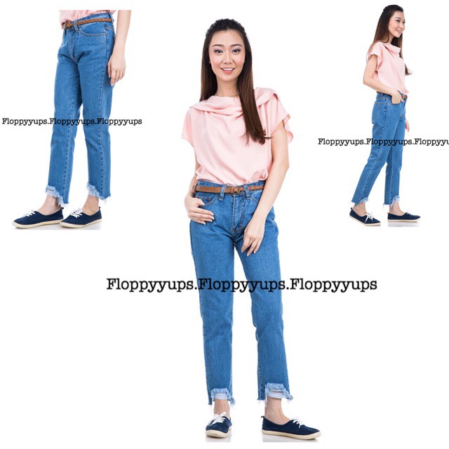 Jual celana jeans wanita 2018 robek model terbaru/ CUT OFF BOYFRIEND
