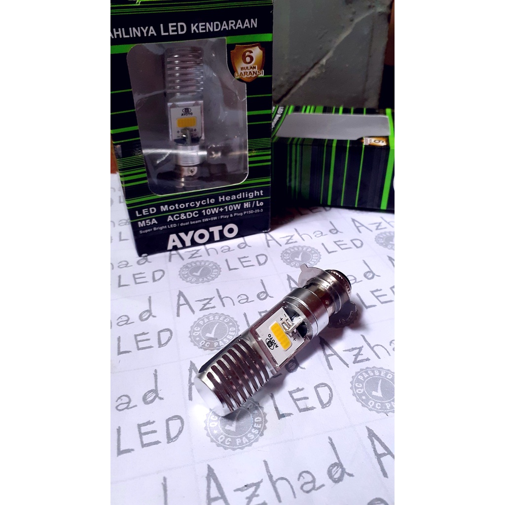 Jual LED Ayoto M5A Soket M5 3 Kaki Putih Motor GL MP Tiger RX Shogun ...