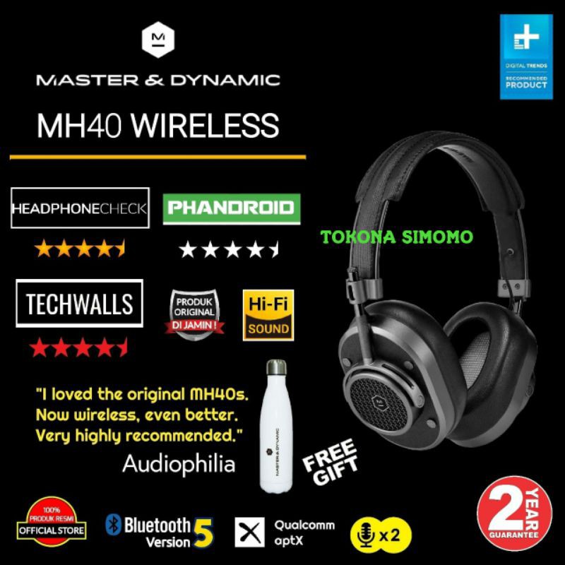 Jual Master & Dynamic MH40 / MH 40 Wireless Over Ear Bluetooth