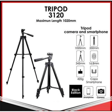 Tripod 3120 Holder U Hp Kaki Stabilizer Tripod 1 Meter Hitam