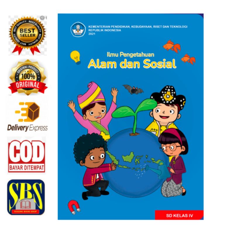 Jual Buku Ilmu Pengetahuan ALAM Dan SOSIAL SD Kelas 4 Kurikulum MERDEKA ...