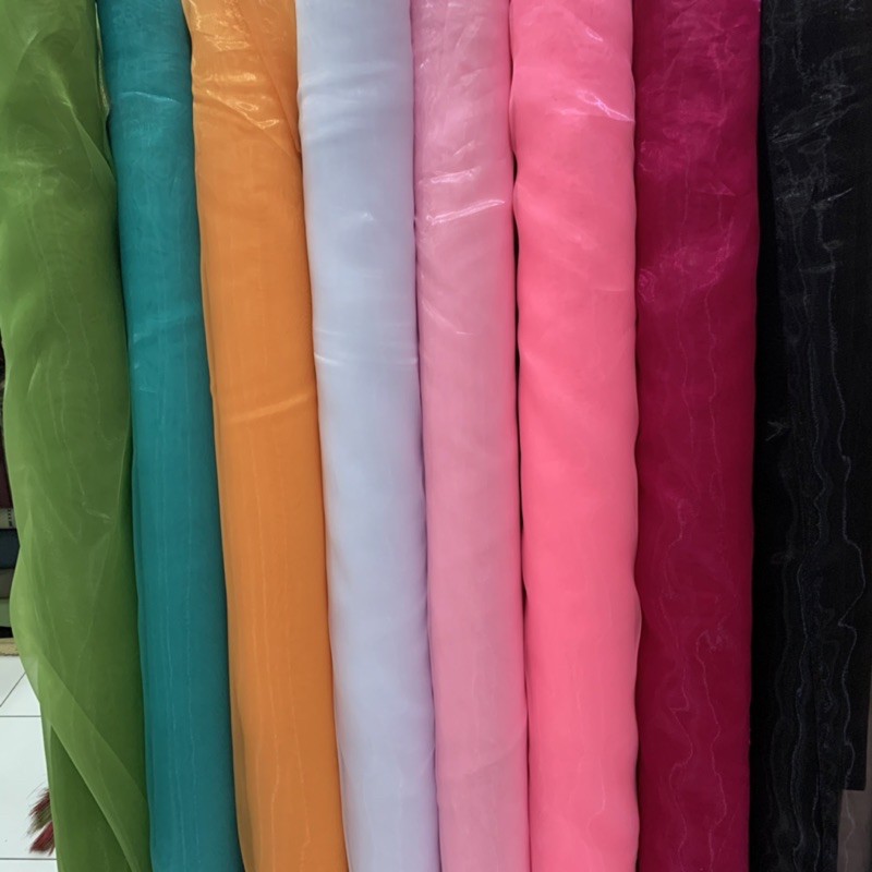 Jual Kain Organdi Per 0,5meter Lebar 150cm /Fancy Organdy | Shopee ...