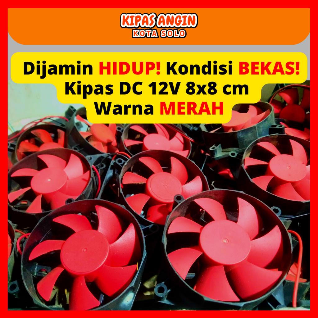 Jual Kipas DC 12V 8x8cm Baling Warna Merah Dijamin Hidup Kondisi Bekas ...