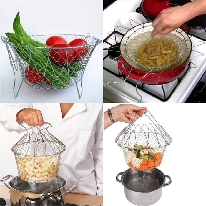 Jual BUY 1 GET 1 Stainless Cooking Basket Original TS | Shopee Indonesia
