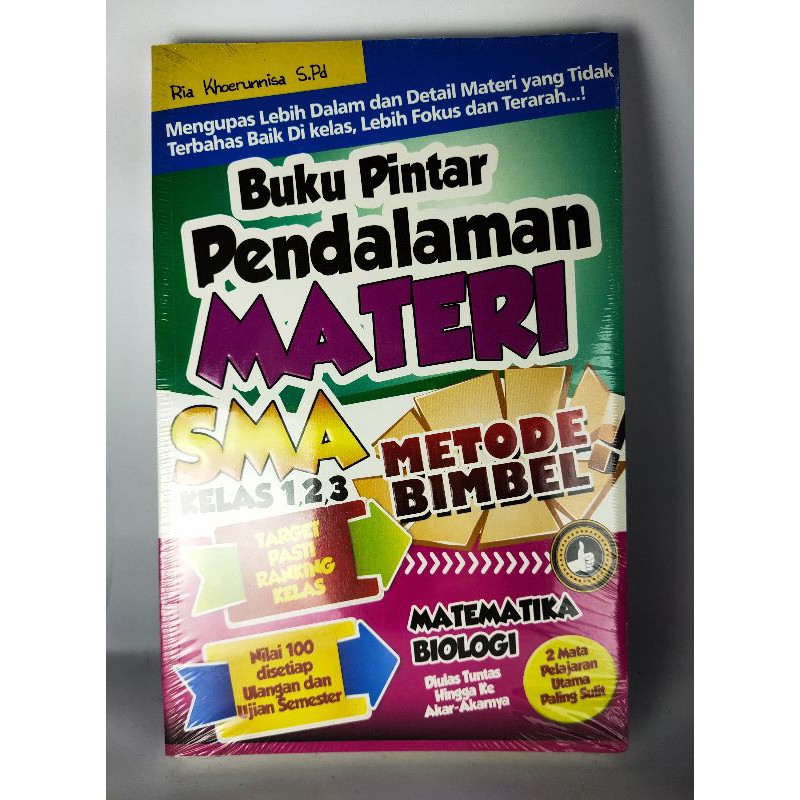 Jual Buku Pintar Pendalaman Materi SMA Kelas 1 2 3 Metode Bimbel ...