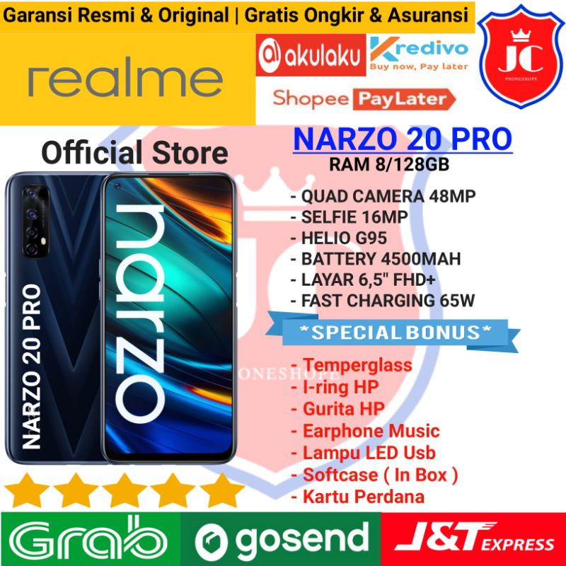 Jual REALME NARZO 20 PRO RAM 8/128GB GARANSI RESMI - BONUS | Shopee ...