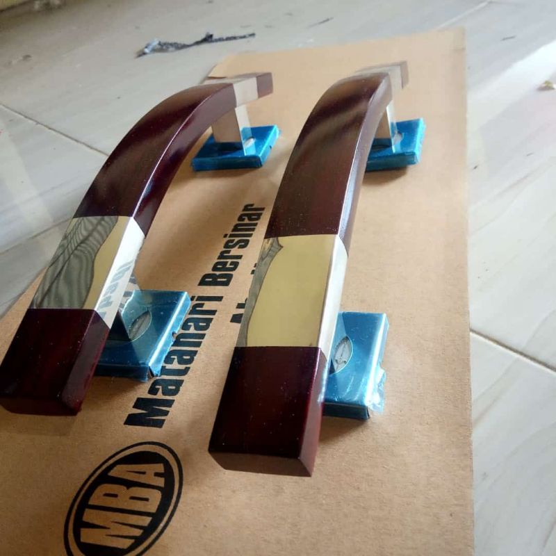 Jual handle pintu rumah stainless steel model lengkung panjang 35 cm