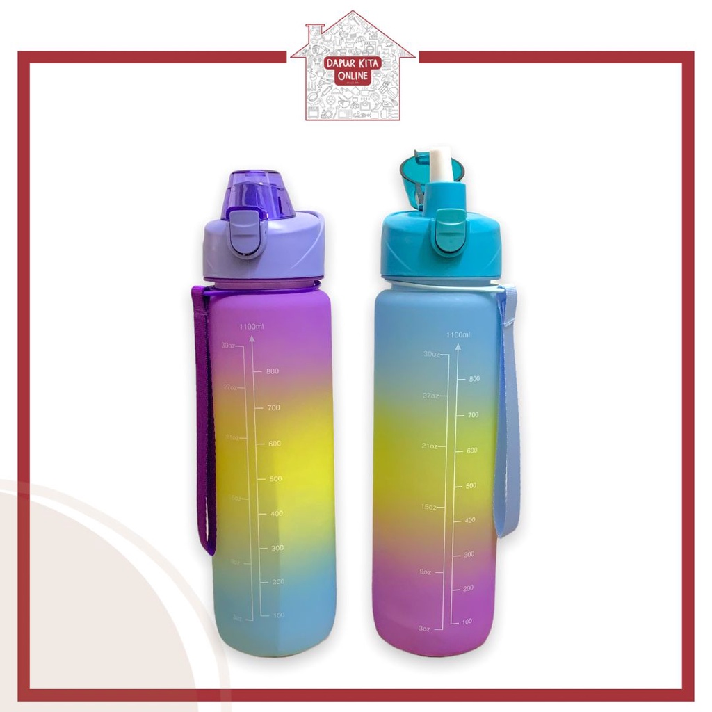 Jual Botol Minum Gradasi 1 Liter / Botol Minum Penanda Waktu / Botol BA ...