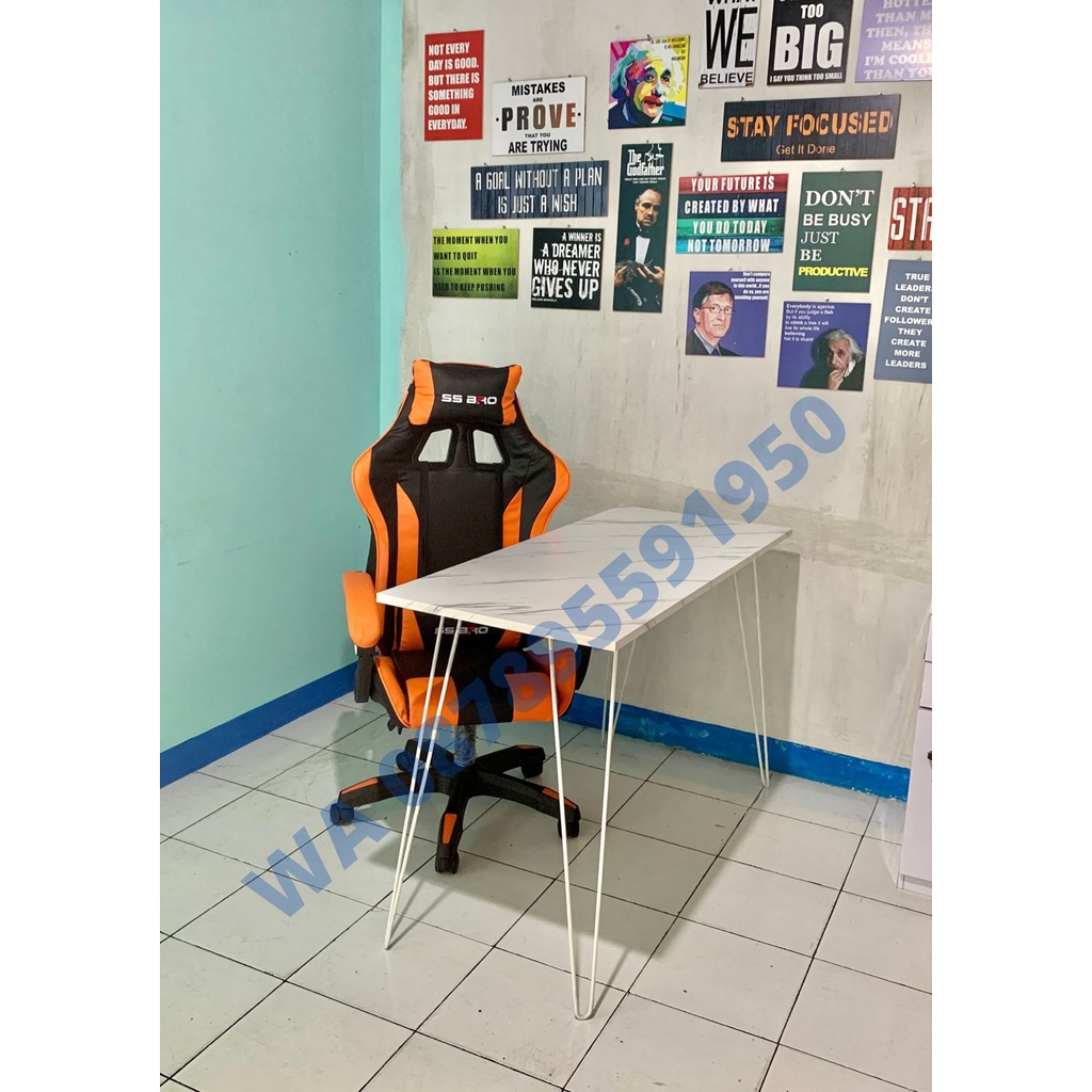 Jual KHUSUS PALEMBANG Set Meja Kaki Behel + Kursi Gaming | Shopee Indonesia