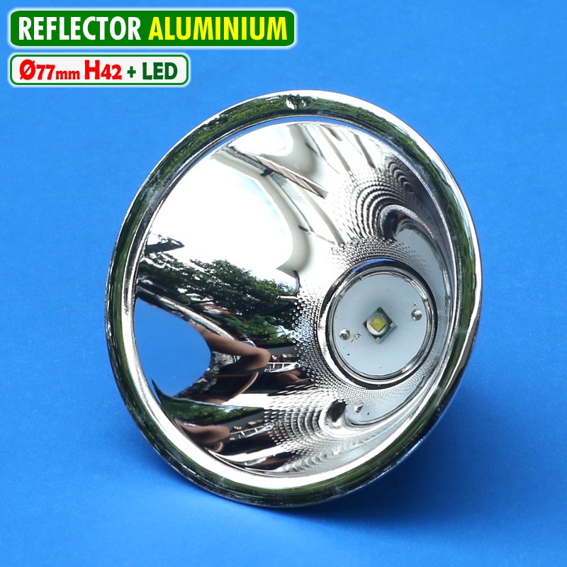 Jual Diy 77mm Aluminium Reflektor Smo Dony Luby Surya Senter Focus Plus