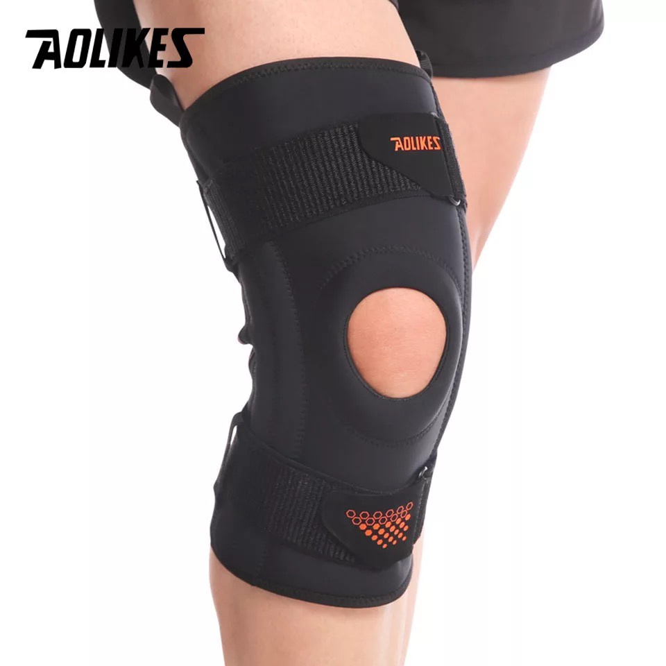 Jual 7902 Aolikes Knee Spring Velcro Support Pad Deker Sleeve Wrap ...