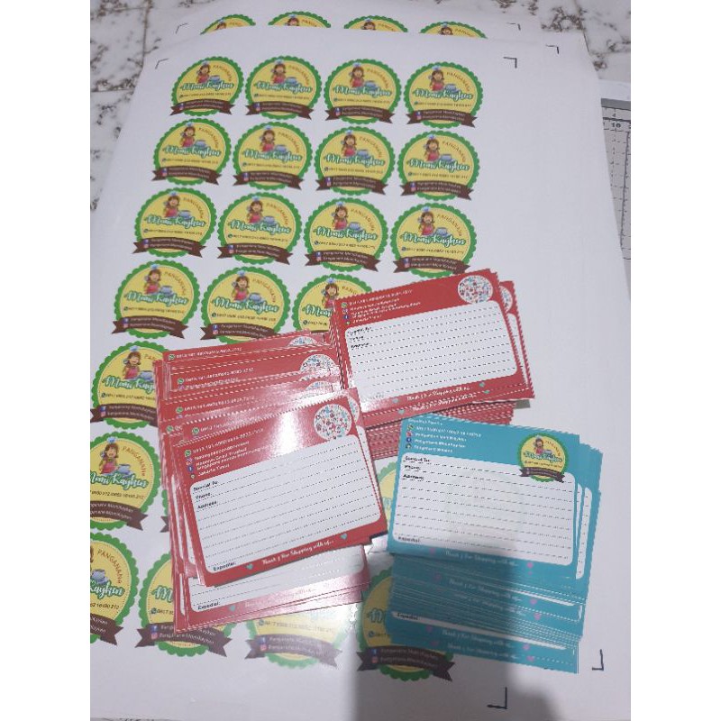 Jual Sticker label stiker alamat 8x10.5 free design isi 300pcs | Shopee ...