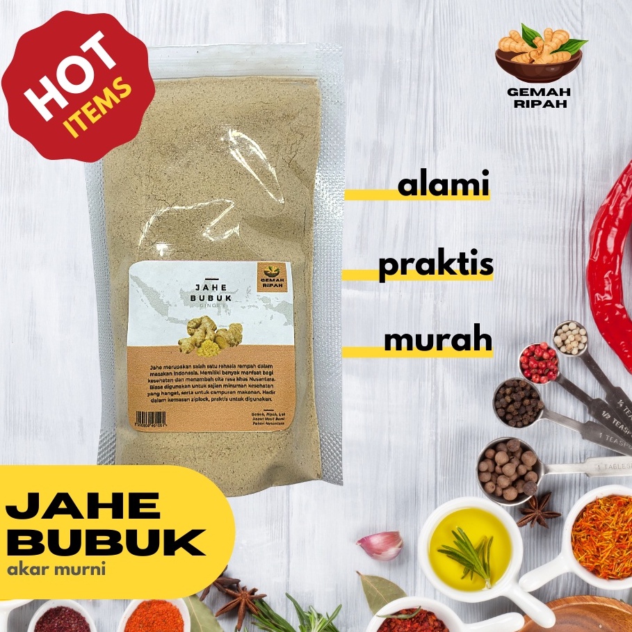 Jual Rempah Jahe Putih Emprit Bubuk Murni Tanpa Gula Segar Bumbu Dapur