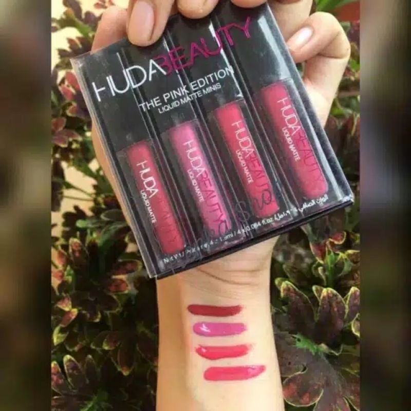 Jual Medan Cod Lipcream Huda Beauty Edition 4 in 1 / Huda Beauty Liquid