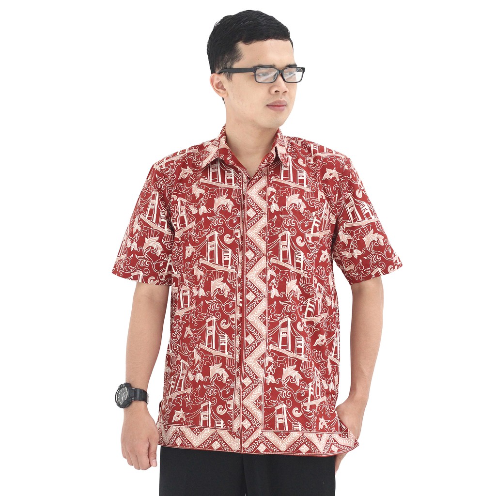Jual Model Baju Batik Pria Cap Asli Palembang - Zallatra Q6 | Shopee ...