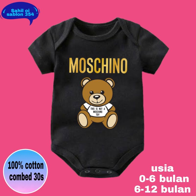 Baju bayi Jumper baby karakter Anak MOSCHINO jumpsuit baby laki-laki  perempuan cotton combed 30s Best Sellerr
